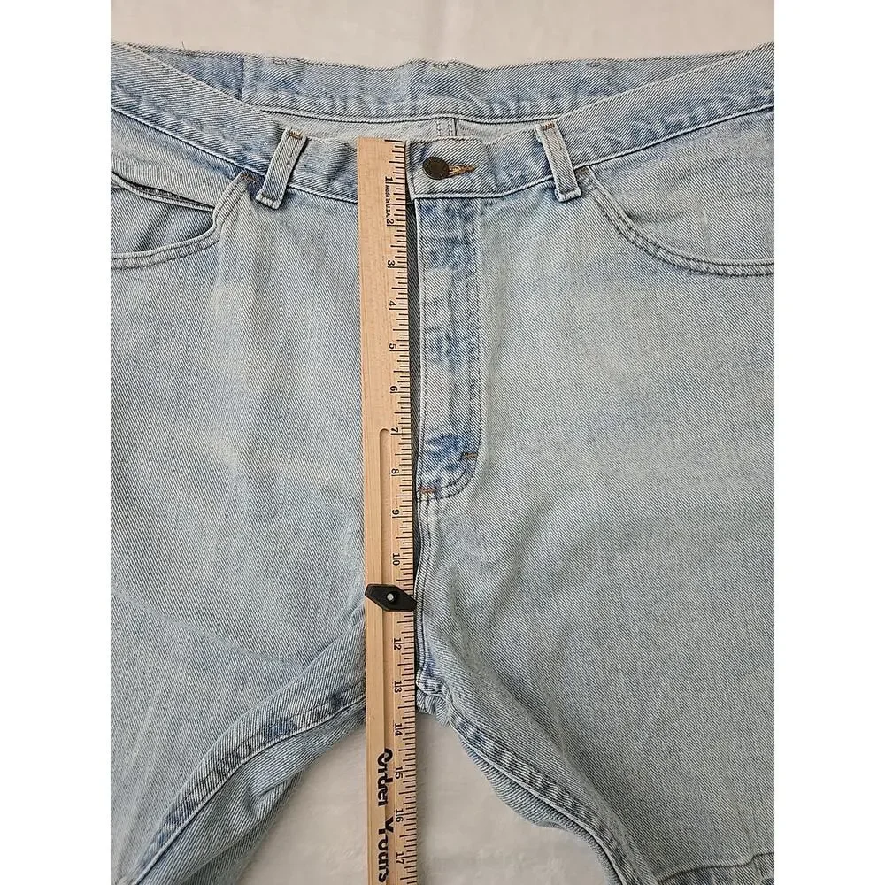 Wrangler Vtg 90s Light Wash Denim Shorts Mens Sz 36 Dad Grandpa Jorts Workwear